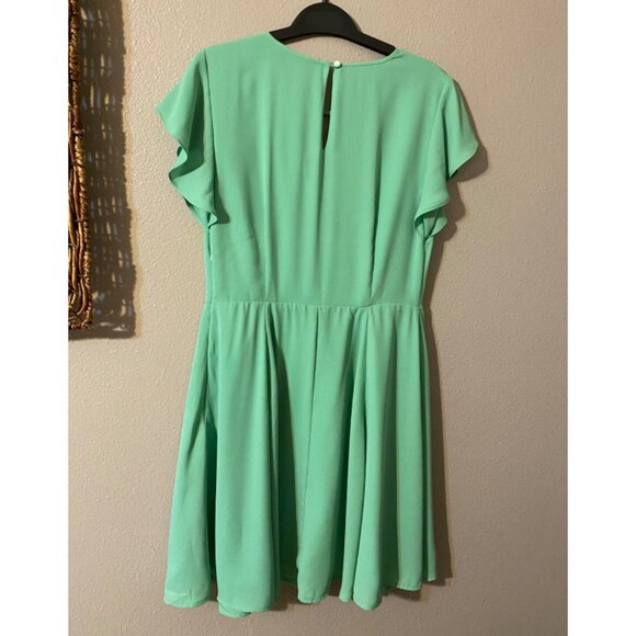 Banana Republic Dress Green 6 Small Short Sleeve A Line NWT Washable NEW - Picture 6 of 6